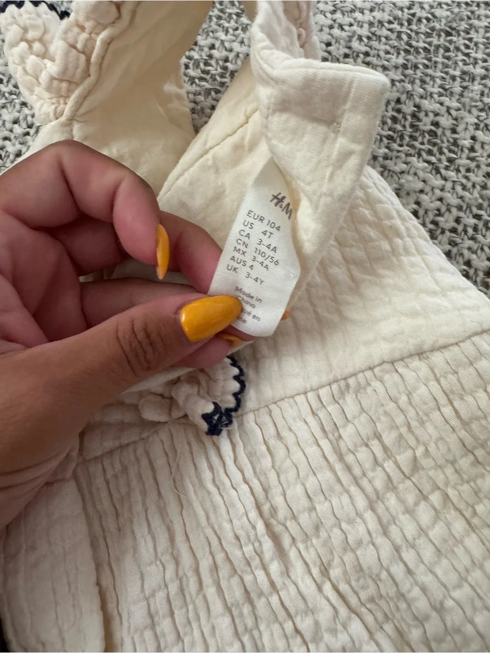 H&M Cream Ruffle Bubble Romper